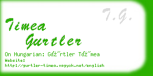 timea gurtler business card